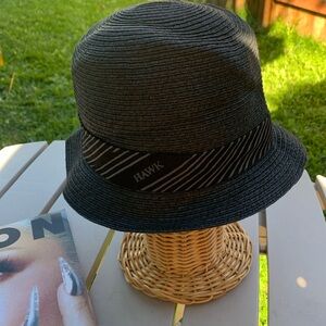 Hawk black hat or fedora